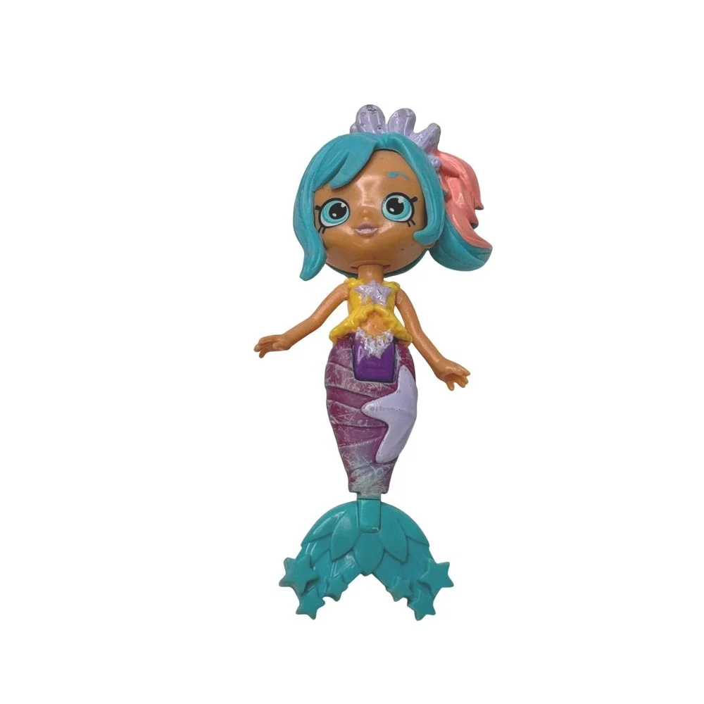 Moose Toys Shopkins Shoppies Mermaid Doll‎ Teal Hair Purple Tail Mini Figure